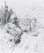 Carl Larsson First Glimpse of Sundborn Pencil Spain oil painting artist